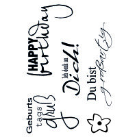Stempel Clear, Geburtstagsgruß, transparent, 5 -...