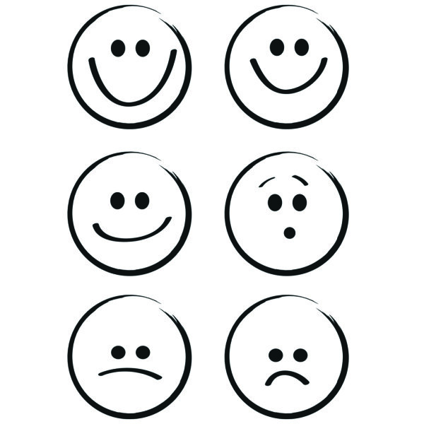 Stempel Clear, Smile, transparent, 6 - teilig