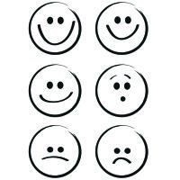 Stempel Clear, Smile, transparent, 6 - teilig