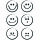 Stempel Clear, Smile, transparent, 6 - teilig
