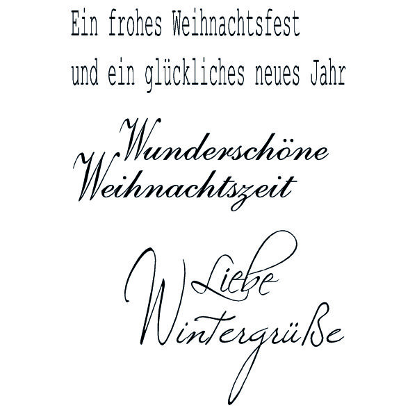 Stempel Clear, Liebe Wintergrüße, transparent, 3 - teilig