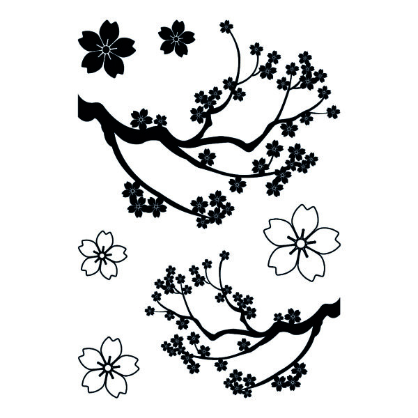 Stempel Clear, Sakura, transparent, 7 - teilig