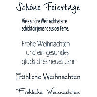 Stempel Clear, Schöne Feiertage, transparent, 5 -...