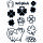 Stempel Clear, Viel Glück, transparent, 12 - teilig