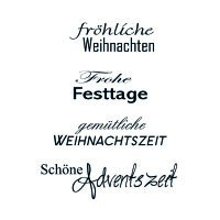 Stempel Clear, Weihnachten 11, transparent, 4 - teilig