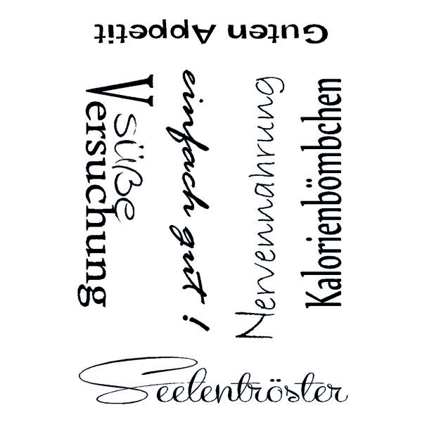 Stempel Clear, Guten Appetit, transparent, 6 - teilig