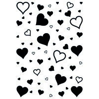 Stempel Clear, Herzen Hintergrund, transparent, 1 - teilig