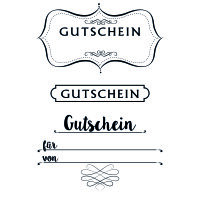Stempel Clear, Gutschein, transparent, 3 - teilig