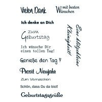 Stempel Clear, Geburtstag 6, transparent, 11 - teilig