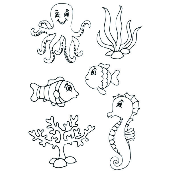 Stempel Clear, Maritim 2, transparent, 6 - teilig