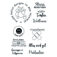 Stempel Clear, Trostpflaster, transparent, 10 - teilig