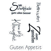 Stempel Clear, Guten Appetit, transparent, 5 - teilig