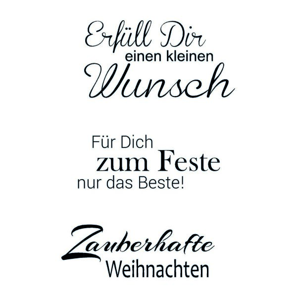Stempel Clear, Weihnachten 7, transparent, 3 - teilig