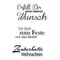 Stempel Clear, Weihnachten 7, transparent, 3 - teilig