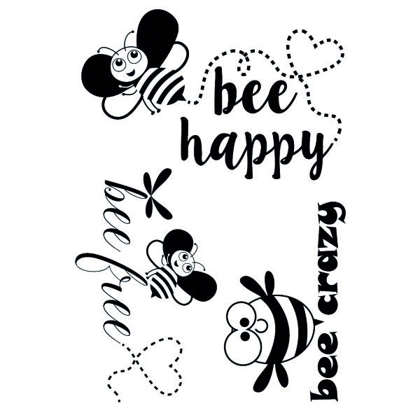 Stempel Clear, Bienen 3, transparent, 3 - teilig