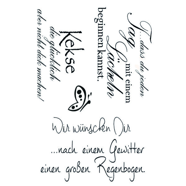 Stempel Clear, Wir wünschen Dir, transparent, 5 - teilig