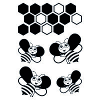 Stempel Clear, Bienen 2, transparent, 5 - teilig