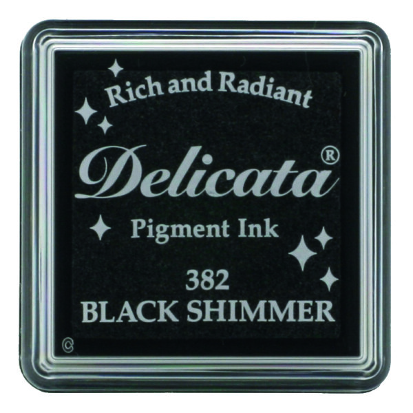 Stempelkissen, Delicata Small, Black Shimmer