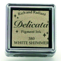 Stempelkissen, Delicata Small, White Shimmer