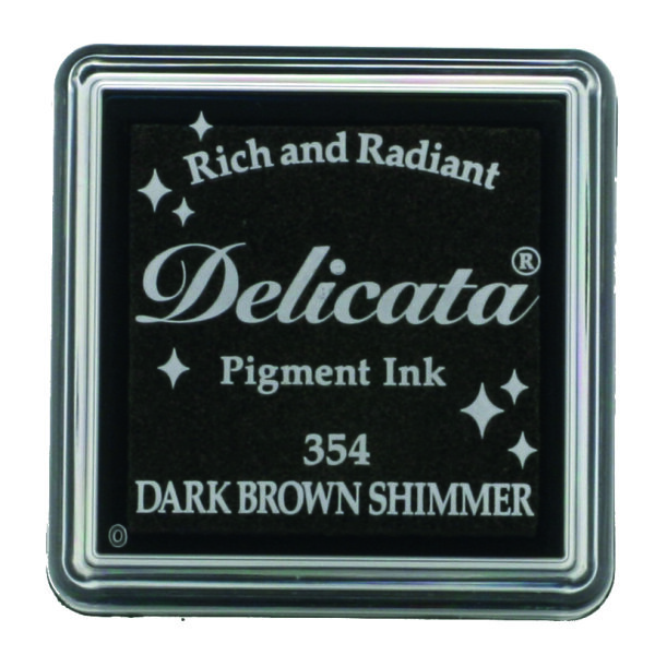 Stempelkissen, Delicata Small, Dark Brown Shimmer