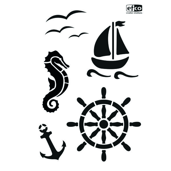 Stencil, Maritim  5-teilig