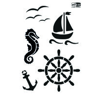 Stencil, Maritim  5-teilig