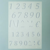 Stencil, Zahlen + Zeichen  34-teilig