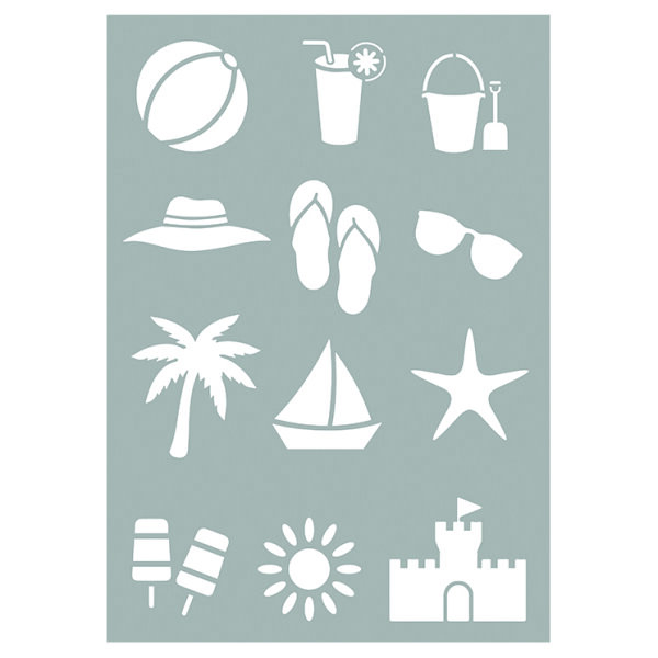 Stencil, Accessoires Sommer  12-teilig