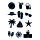 Stencil, Accessoires Sommer  12-teilig