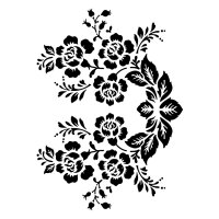 Stencil, Heckenrose  1-teilig