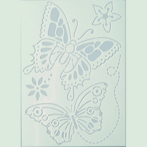 Stencil, Schmetterlinge  4-teilig
