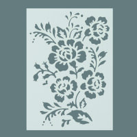 Stencil, Heckenrose  1-teilig
