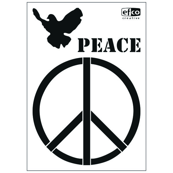 Stencil, Peace  1-teilig