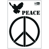 Stencil, Peace  1-teilig