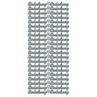 Stickerbogen, Einladung, silber