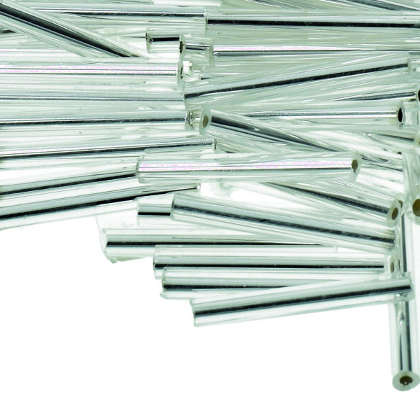 Stiftperlen Silbereinzug  silber, 10 g ø 2 x 20 mm