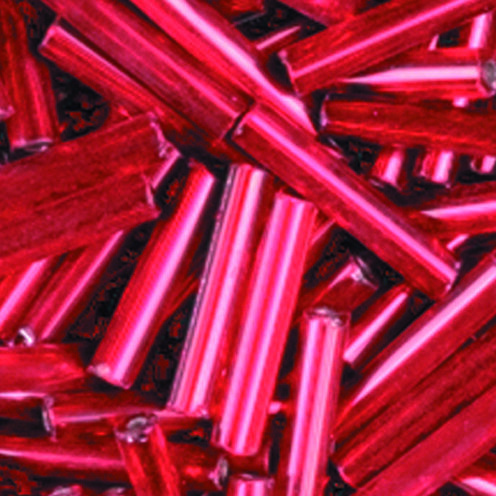 Stiftperlen Silbereinzug  dunkelrot, 13 g ø 2 x 11 mm