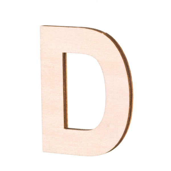 Streuer Holz, Buchstabe D, roh 5 St.