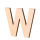 Streuer Holz, Buchstabe W, roh 5 St.