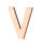 Streuer Holz, Buchstabe V, roh 5 St.