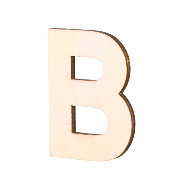 Streuer Holz, Buchstabe B, roh 5 St.