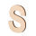 Streuer Holz, Buchstabe S, roh 5 St.