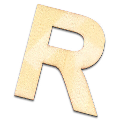 Streuer Holz, Buchstabe R, roh 10 St.