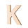 Streuer Holz, Buchstabe K, roh 5 St.