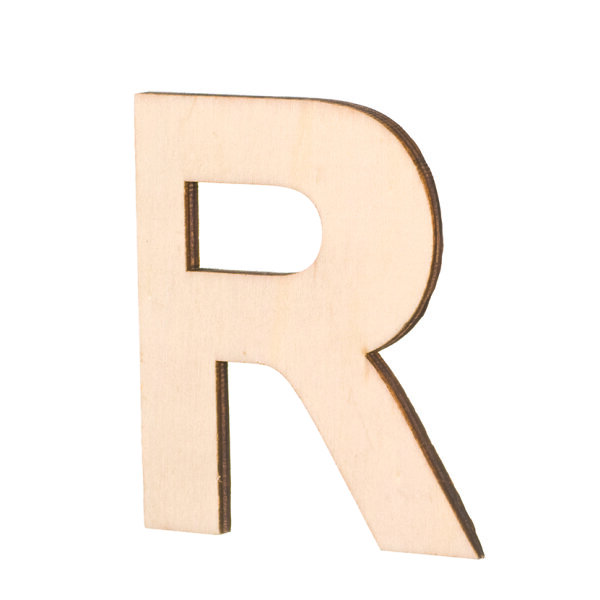 Streuer Holz, Buchstabe R, roh 5 St.