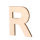 Streuer Holz, Buchstabe R, roh 5 St.