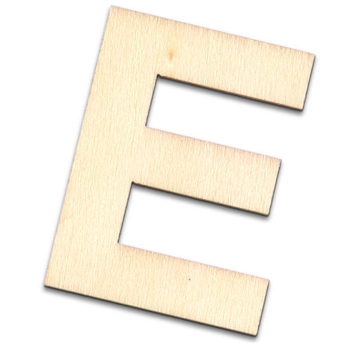 Streuer Holz, Buchstabe E, roh, 10 St.