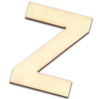 Streuer Holz, Buchstabe Z, roh 10 St.