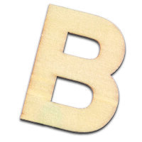 Streuer Holz, Buchstabe B, roh 10 St.