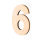Streuer Holz, Zahl 6, roh 5 St.